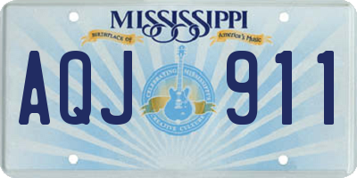 MS license plate AQJ911