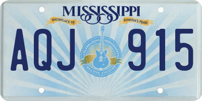 MS license plate AQJ915