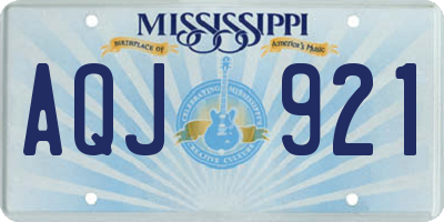 MS license plate AQJ921