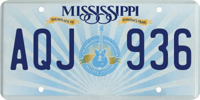 MS license plate AQJ936