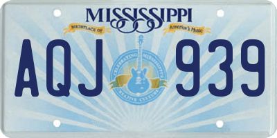 MS license plate AQJ939