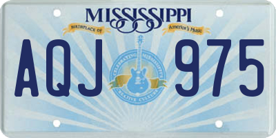 MS license plate AQJ975