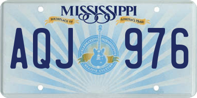 MS license plate AQJ976