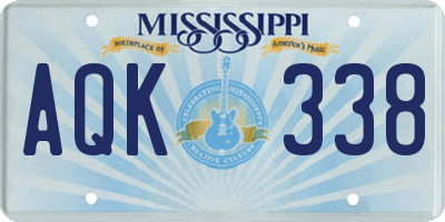 MS license plate AQK338