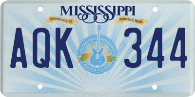 MS license plate AQK344