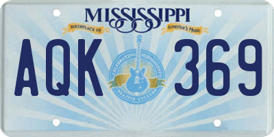 MS license plate AQK369