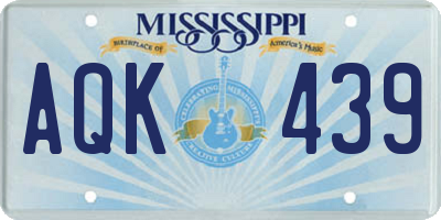 MS license plate AQK439