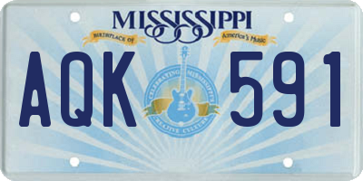 MS license plate AQK591
