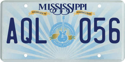 MS license plate AQL056