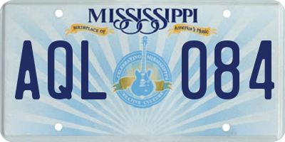 MS license plate AQL084