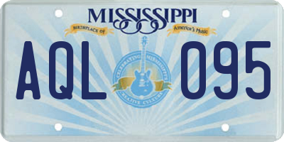 MS license plate AQL095