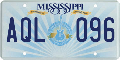 MS license plate AQL096