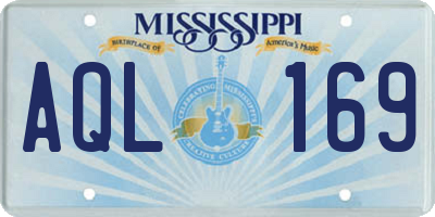 MS license plate AQL169