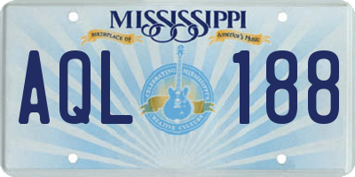 MS license plate AQL188