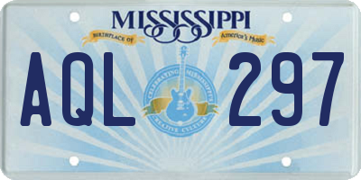 MS license plate AQL297