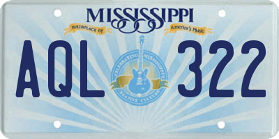 MS license plate AQL322