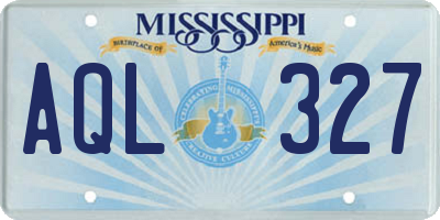 MS license plate AQL327