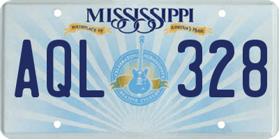 MS license plate AQL328