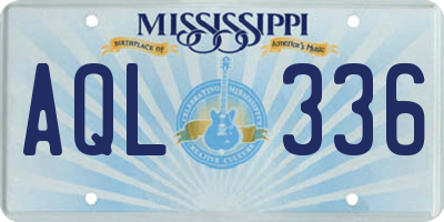 MS license plate AQL336