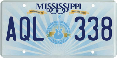 MS license plate AQL338
