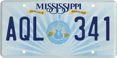 MS license plate AQL341