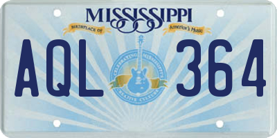 MS license plate AQL364