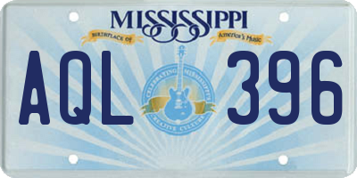 MS license plate AQL396