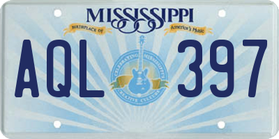 MS license plate AQL397
