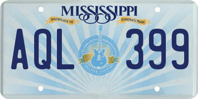 MS license plate AQL399
