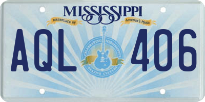 MS license plate AQL406