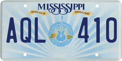 MS license plate AQL410
