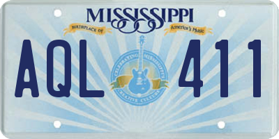 MS license plate AQL411