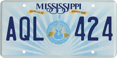 MS license plate AQL424