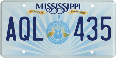 MS license plate AQL435