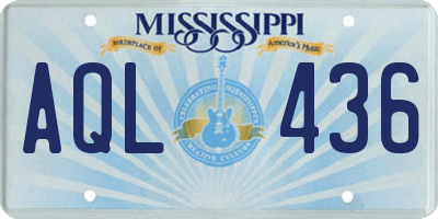 MS license plate AQL436
