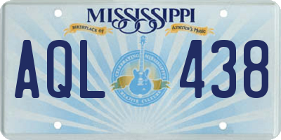 MS license plate AQL438