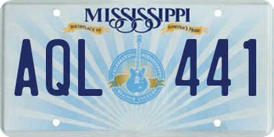 MS license plate AQL441