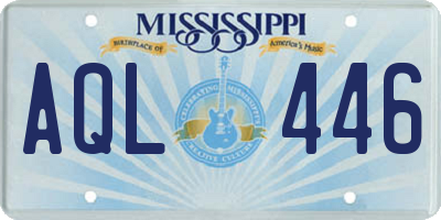 MS license plate AQL446