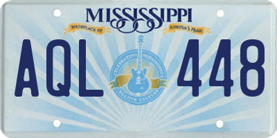 MS license plate AQL448