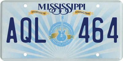 MS license plate AQL464