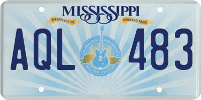 MS license plate AQL483