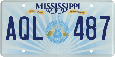 MS license plate AQL487