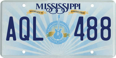 MS license plate AQL488