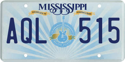 MS license plate AQL515