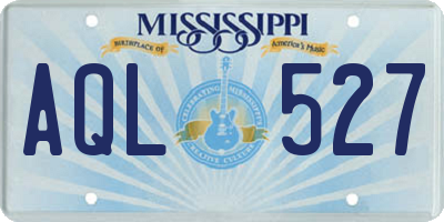MS license plate AQL527