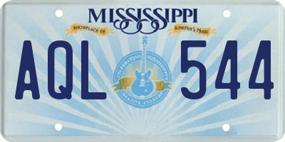 MS license plate AQL544