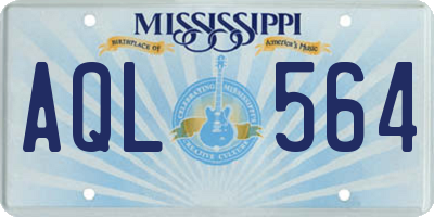 MS license plate AQL564