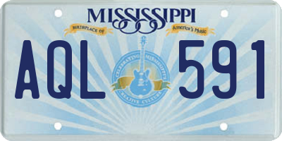 MS license plate AQL591