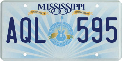 MS license plate AQL595