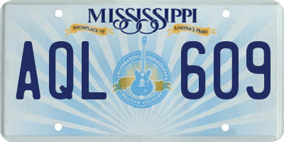MS license plate AQL609